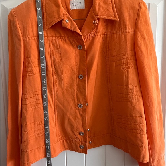 Tuzzi Brand Orange Jean Jacket for Women - Picture 15 of 16